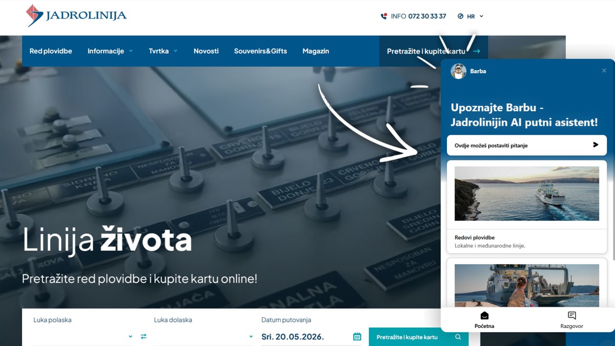 Jadrolinija predstavila AI Barbu