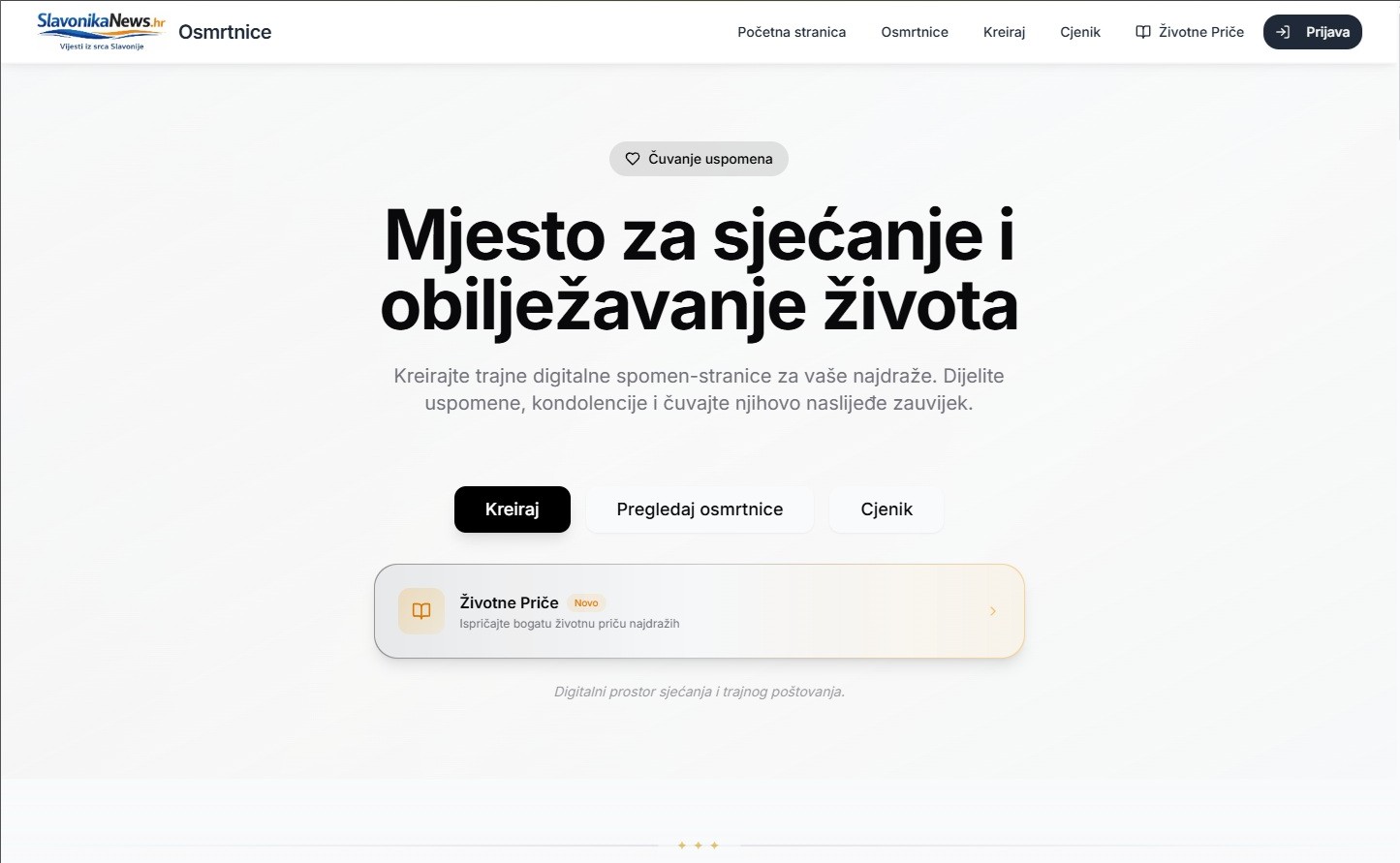 Pokrenuta nova usluga na SlavonikaNews portalu – besplatne osmrtnice dostupne svima