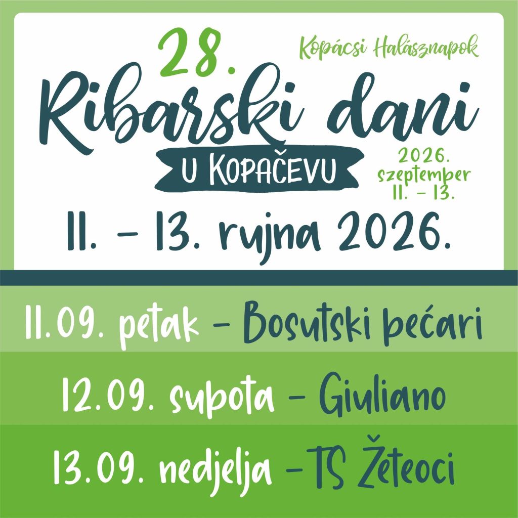 28. Ribarski dani u Kopačevu: tri dana fiša, tambure i vrhunske zabave